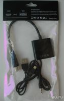 Лот: 15673958. Фото: 2. Hdmi-Vga кабель адаптер переходник... Комплектующие