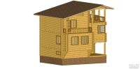 Лот: 9653306. Фото: 2. Проект коттеджа 3 этажа, 230 м2... Срубы и конструкции