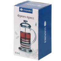 Лот: 24095325. Фото: 3. Френч-пресс 0.6 л, стекло, нержавеющая... Домашний быт