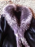 Лот: 6165673. Фото: 2. Кожаная дублёнка с чернобуркой... Женская одежда