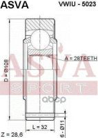Лот: 24753822. Фото: 2. Шрус Внутренний 28X108 ASVA арт... Красноярск