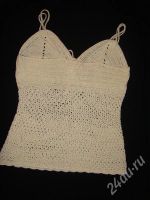 Лот: 458203. Фото: 2. Вязаный топ (хлопок-вискоза) размер... Женская одежда