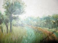 Лот: 6060698. Фото: 5. Пейзаж R.RIER масло холст 1960-е...