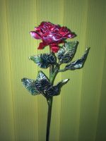 Лот: 1807265. Фото: 3. Роза кованая в необычном цветовом... Сувениры, подарки