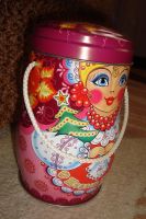 Лот: 3502749. Фото: 2. Жестянная банка для конфет на... Новый год!