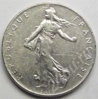 Лот: 358664. Фото: 2. Франция. 1 франк 1976г. (2). Монеты