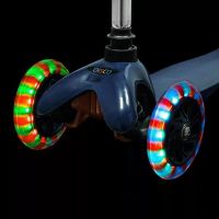 Лот: 10146413. Фото: 3. Самокат-кикборд Disco-kids темно-синий... Дети растут
