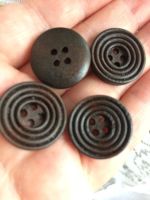Лот: 9657863. Фото: 3. Пуговицы деревянные темно-коричневые. Ручная работа