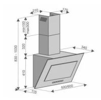 Лот: 11820902. Фото: 2. Вытяжка Konigin Neo 60 Inox/Black. Крупная бытовая техника