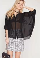 Лот: 16189999. Фото: 4. Черная блузка-разлетайка,черная... Красноярск