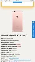 Лот: 10187006. Фото: 3. iphone 6s 64gb rose gold a1688. Красноярск