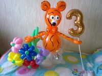 Лот: 2733803. Фото: 2. Фигура Тигренок из воздушных шаров. Сувениры, подарки