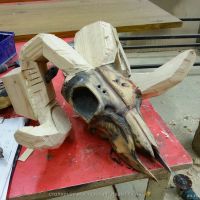 Лот: 18239063. Фото: 7. деревянный череп козла. из дерева...