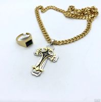 Лот: 16727260. Фото: 5. ✤🌟 Мужской набор "Гермес": кулон-крест...