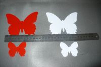 Лот: 5057929. Фото: 2. Наклейка "Бабочки 3D", белые. Предметы интерьера