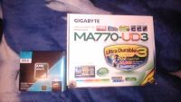 Лот: 3731155. Фото: 2. Gigabyte Ma770-ud3 + 5 GB Ram... Комплектующие