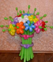 Лот: 3754009. Фото: 2. Цветы из воздушных шаров - букет... Сувениры, подарки