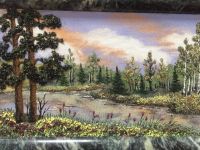 Лот: 8472975. Фото: 3. Панно из натурального камня "Летний... Домашний быт