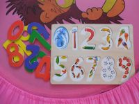 Лот: 6255301. Фото: 2. Пазл цифры из фанеры. Игрушки