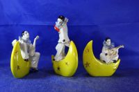 Лот: 20836936. Фото: 2. Фарфоровые статуэтки Пьеро триптих... Антиквариат