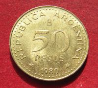 Лот: 20510813. Фото: 2. Аргентина 50 песо, 1980 г. Монеты