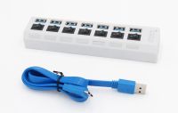 Лот: 12962257. Фото: 5. USB 3.0 HUB на 7-мь портов с индивидуальными...