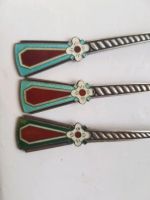 Лот: 12646886. Фото: 2. Ложки. Чайные, серебро, эмаль. Антиквариат