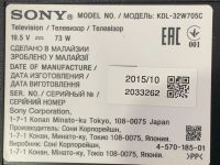 Лот: 19579412. Фото: 3. Main 1-894-792-21 SONY KDL-32W705C. Бытовая техника