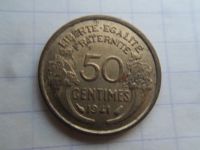Лот: 21242732. Фото: 2. Франция 50 сантимов 1941. Монеты