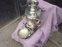Лот: 6442557. Фото: 3. Угольный самовар никелированный. Домашний быт