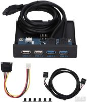 Лот: 11780588. Фото: 2. Фронтальная панель 3,5" 2 порта... Комплектующие