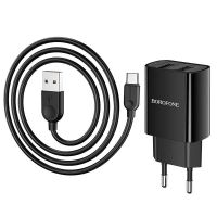 Лот: 22147808. Фото: 3. СЗУ BOROFONE BA-53A 2USB+Type-C... Смартфоны, связь, навигация