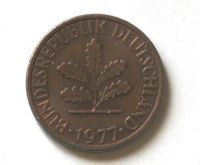 Лот: 8499546. Фото: 2. Германия (ФРГ) 1 пфенниг 1977... Монеты