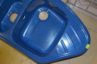 Лот: 2365294. Фото: 2. Мойка кухонная синяя гранитная... Сантехника, водопровод