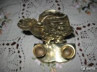 Лот: 5975031. Фото: 3. Подсвечник настольный Санта бронза... Домашний быт