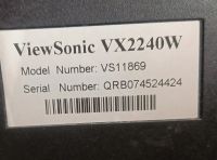Лот: 22216853. Фото: 2. Монитор view sonic vx2240w. Мониторы, проекторы