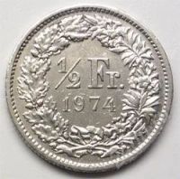 Лот: 147315. Фото: 2. Швейцария. 1/2 франка 1974г. Идеал... Монеты