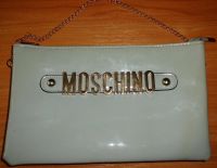 Лот: 10025295. Фото: 2. Клатч серый сумка Moschino кожзам... Аксессуары