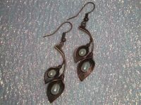 Лот: 1548730. Фото: 2. Серьги ручной сборки "Бронзовая... Ювелирные изделия, бижутерия, часы