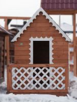 Лот: 5470385. Фото: 2. Детский деревянный домик с верандой... Игрушки