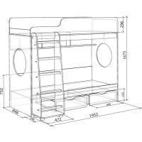 Лот: 3437394. Фото: 2. Детская кровать двухъярусная Л-7... Детская мебель