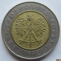 Лот: 1771634. Фото: 2. vz Польша 5 злотых 1996 (биметалл... Монеты