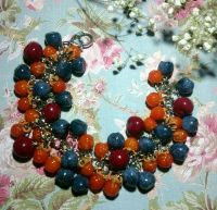 Лот: 11597956. Фото: 2. Браслет "Черника-морошка-вишня... Ручная работа