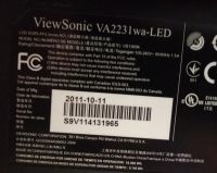 Лот: 19961174. Фото: 3. Монитор Viewsonic VA2231wa-LED... Компьютеры, оргтехника, канцтовары