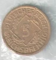 Лот: 14480144. Фото: 2. Германия 5 пфеннигов 1925 года... Монеты
