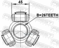 Лот: 21941110. Фото: 2. Трипоид Toyota Camry Acv40/Gsv40... Автозапчасти