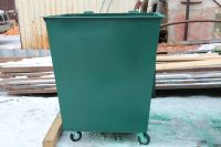 Лот: 8661816. Фото: 7. Бак мусорный металлический зеленый