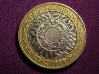 Лот: 12531020. Фото: 2. 2 фунта 1998, Соединённое Королевство... Монеты
