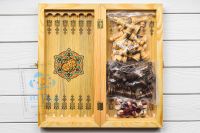 Лот: 11626472. Фото: 4. Шахматы Шашки Нарды Мрамор 40х40...