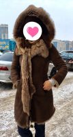 Лот: 8634991. Фото: 3. Дубленка женская светло-коричневая... Одежда, обувь, галантерея